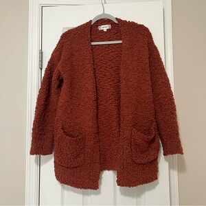 Pink Rose Women’s Rust Cardigan Sweater